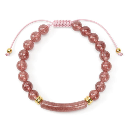 Five-Stone Crystal Bead Bracelet