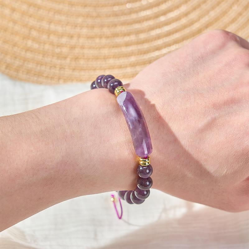 Five-Stone Crystal Bead Bracelet