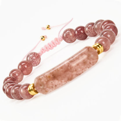 Five-Stone Crystal Bead Bracelet