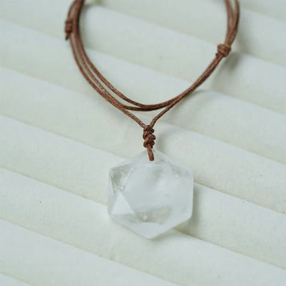 Clear Quartz Star of David Necklace