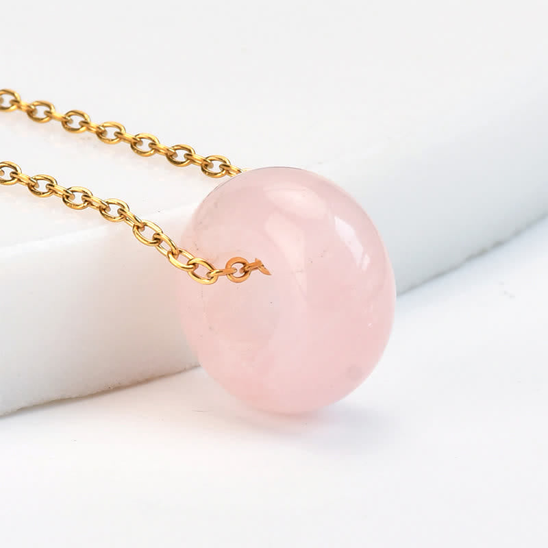 Rose Quartz Aventurine Round Necklace
