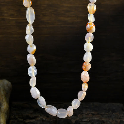 Indian Agate Irregular Shapes Bead Necklace