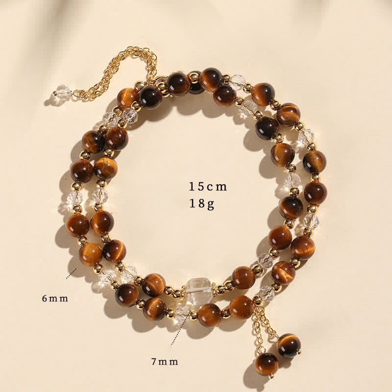 Erdbeerquarz-Armband zum doppelten Wickeln