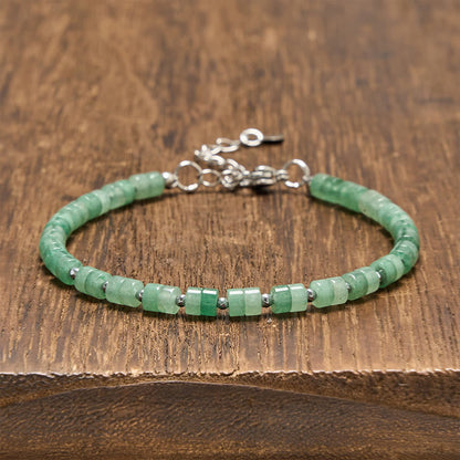 Mixed Crystal Flat Bead Bracelet
