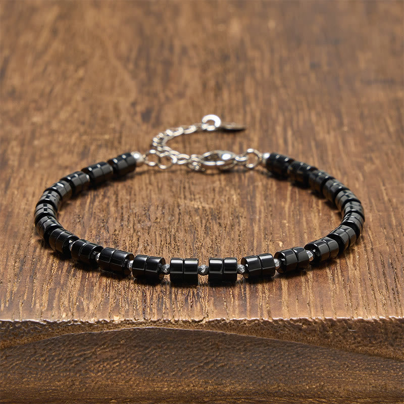 Mixed Crystal Flat Bead Bracelet