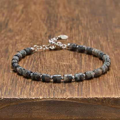 Mixed Crystal Flat Bead Bracelet