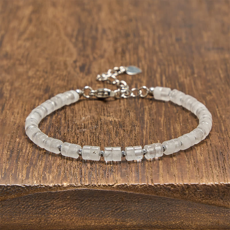 Mixed Crystal Flat Bead Bracelet