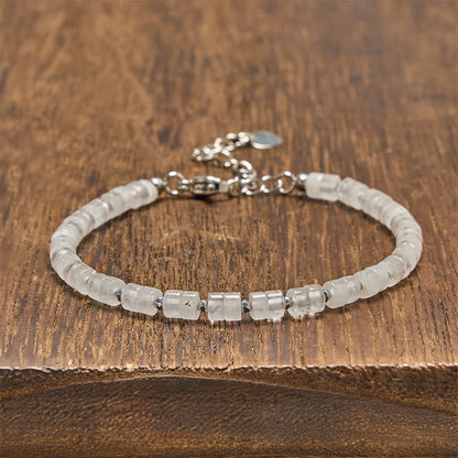 Mixed Crystal Flat Bead Bracelet