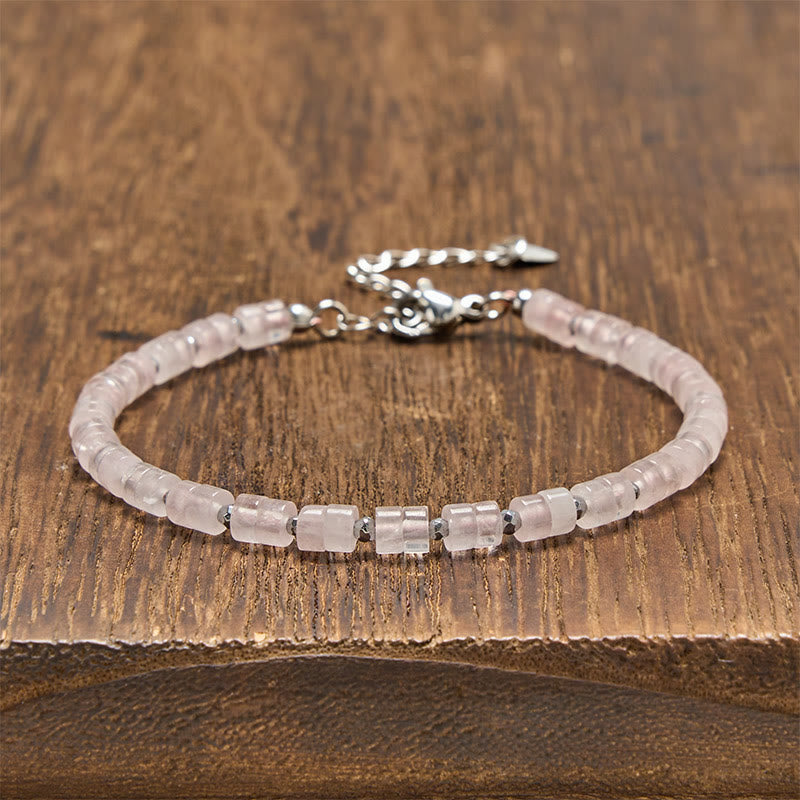 Mixed Crystal Flat Bead Bracelet