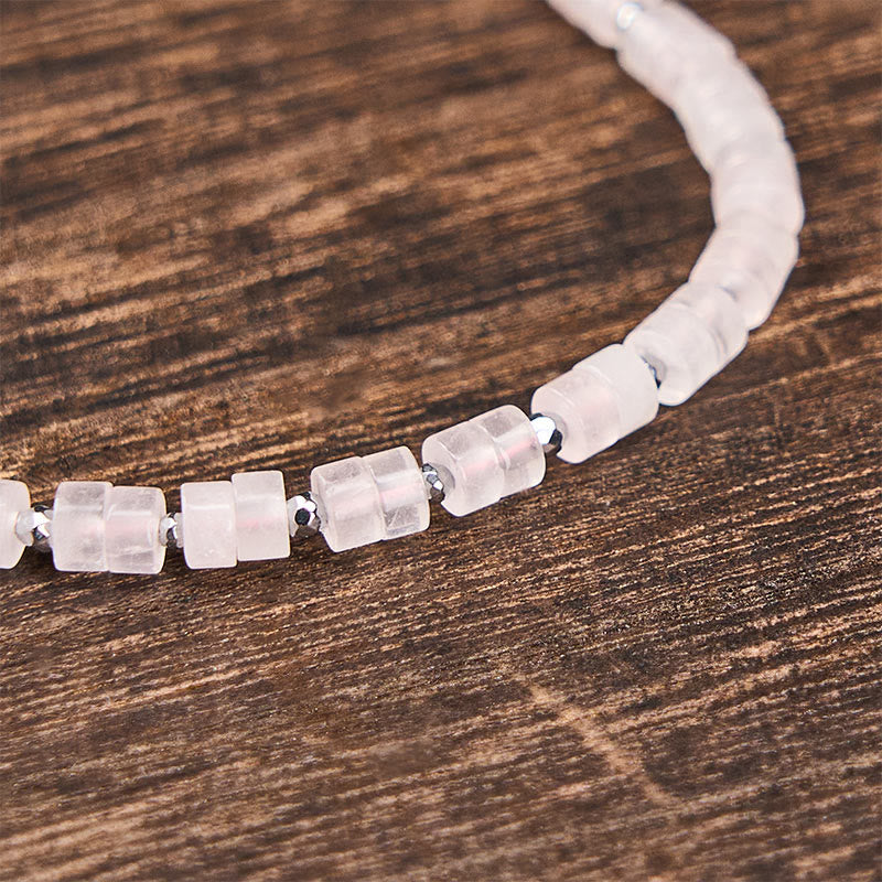 Mixed Crystal Flat Bead Bracelet