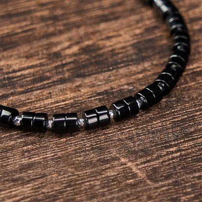 Mixed Crystal Flat Bead Bracelet