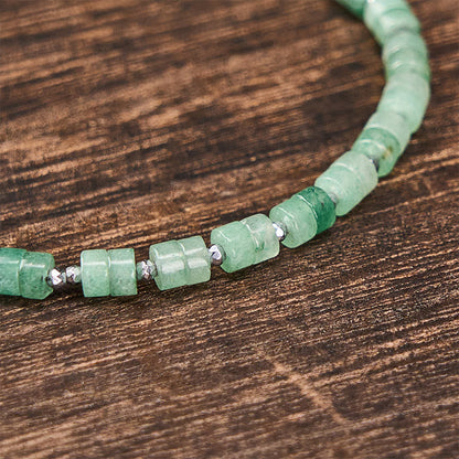 Mixed Crystal Flat Bead Bracelet