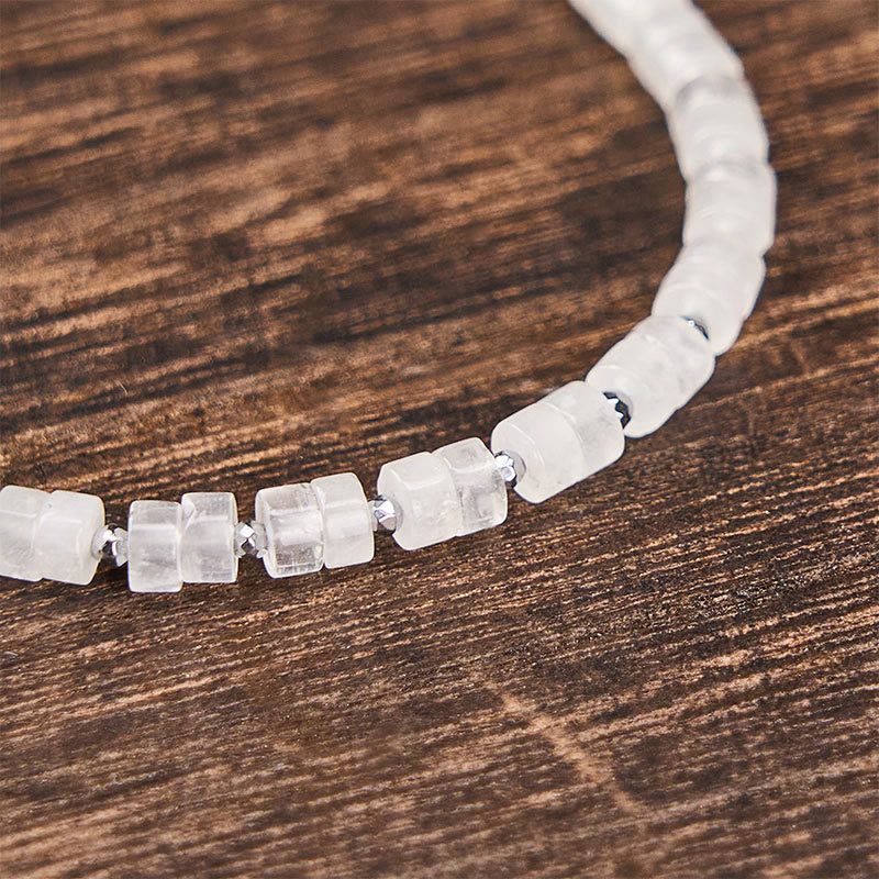 Mixed Crystal Flat Bead Bracelet