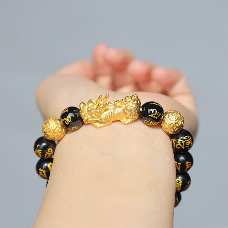 10–14mm Obsidian Pixiu Bracelet