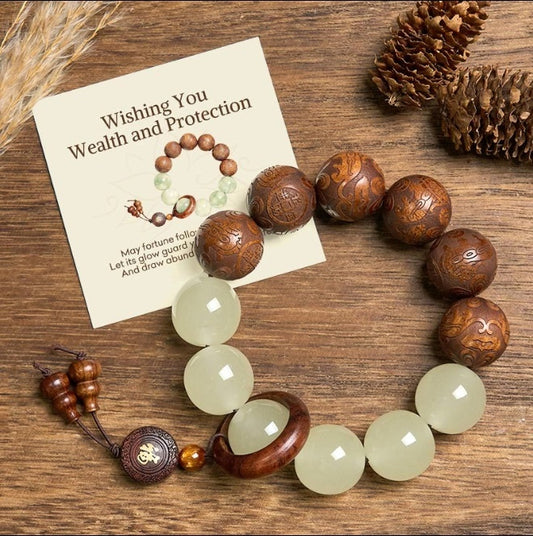 Sappan Wood Tibetan Bead Bracelet by Worn Within