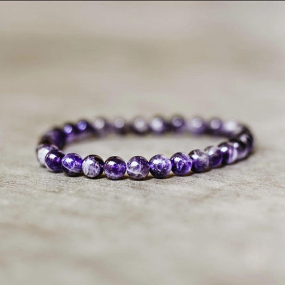 Amethyst Bead Bracelet by Worn Within