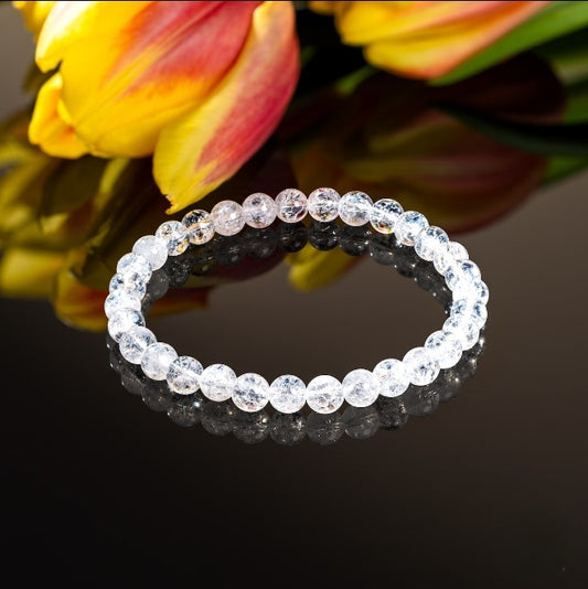 6mm Ice Quartz Bead Bracelet by Worn Within