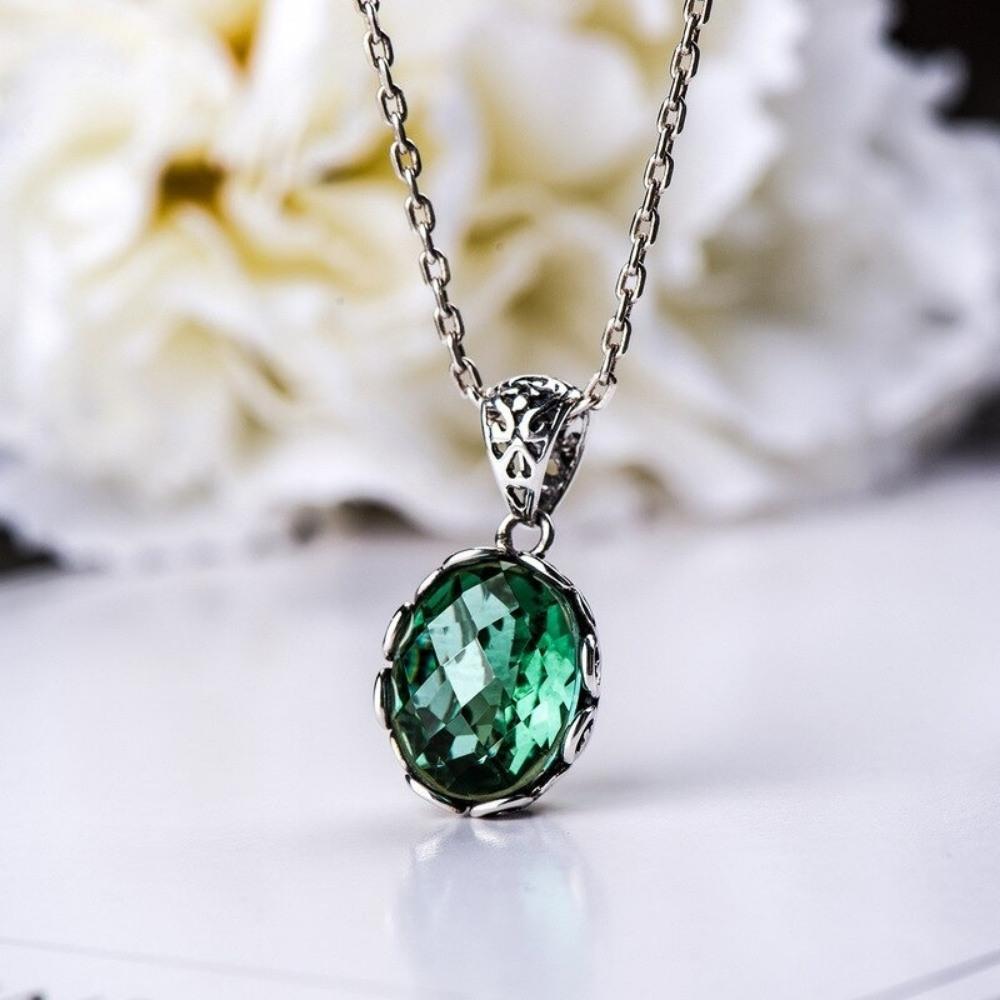 Enchanted Green Gem Necklace For a Touch Of Earthy Magic by Worn Within