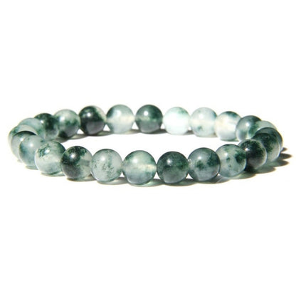 Green Moss Agate Bead Bracelet by Worn Within
