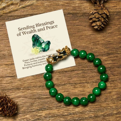 Cyan Jade Pixiu Bracelet
