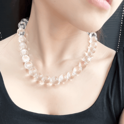 Water Bubble Clear Quartz Necklace