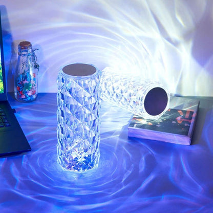 Sparkling Crystal Glass Lamp by Worn Within