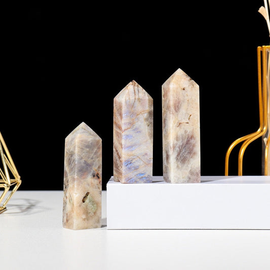 Natural Moonstone Crystal Tower by Worn Within