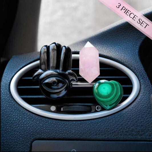Hamsa Aromatherapy Crystal Car Kit by Worn Within