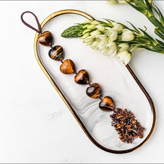Tiger's Eye Crystal Tassel by Worn Within