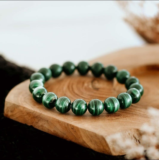 Malachite Multi-Pack Bead Bracelet by Worn Within