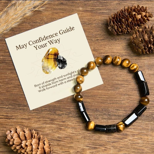 Black Tourmaline Tiger's Eye Boxed Bracelet by Worn Within