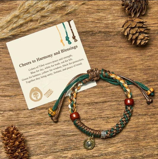 Tibetan Braided Rope Bracelet by Worn Within