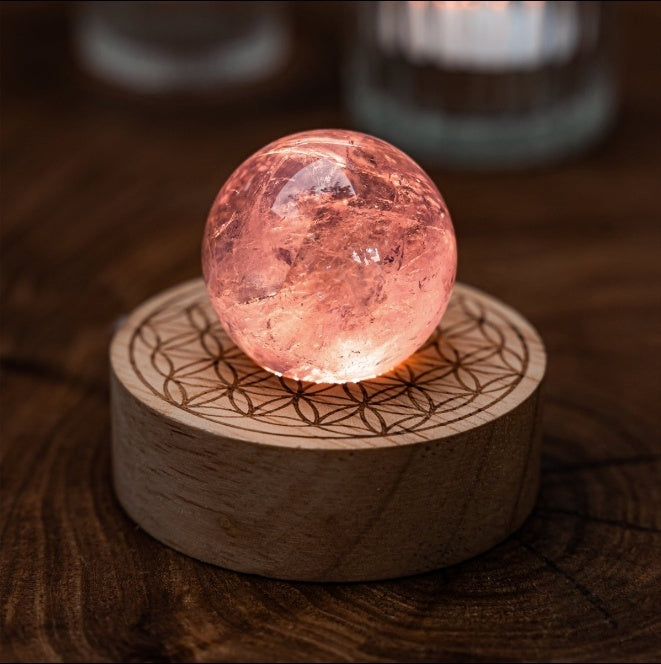 Amethyst Crystal Ball Lamp by Worn Within
