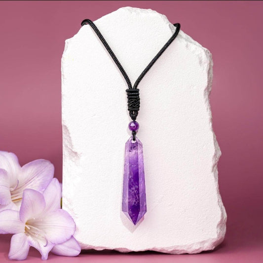 Amethyst Talisman Pendant Necklace by Worn Within