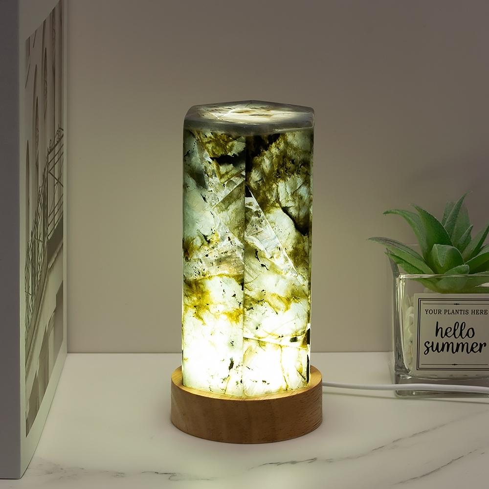 Labradorite Crystal Light Lamp by Worn Within