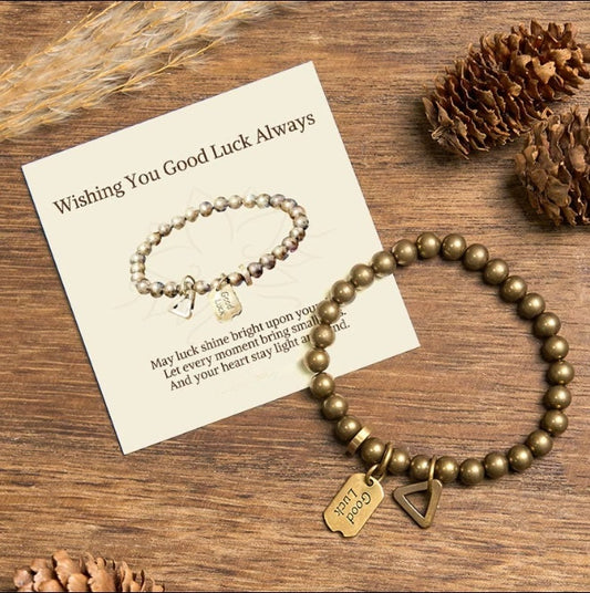 Pure Copper Brass Bead Bracelet by Worn Within