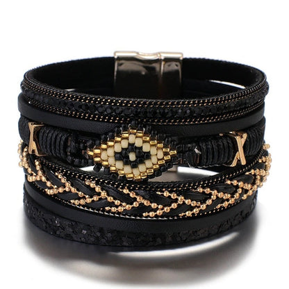 Armband Böhmischer Charme mit bösem Blick