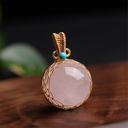 Real Rose Quartz Pendant – Heart Chakra Goddess Gem by Worn Within