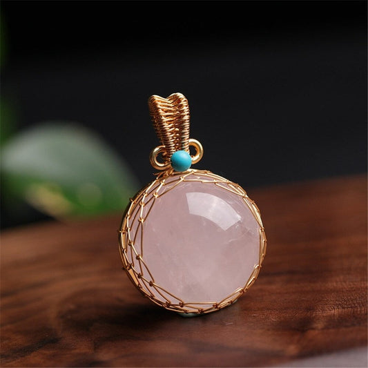Real Rose Quartz Pendant – Heart Chakra Goddess Gem by Worn Within