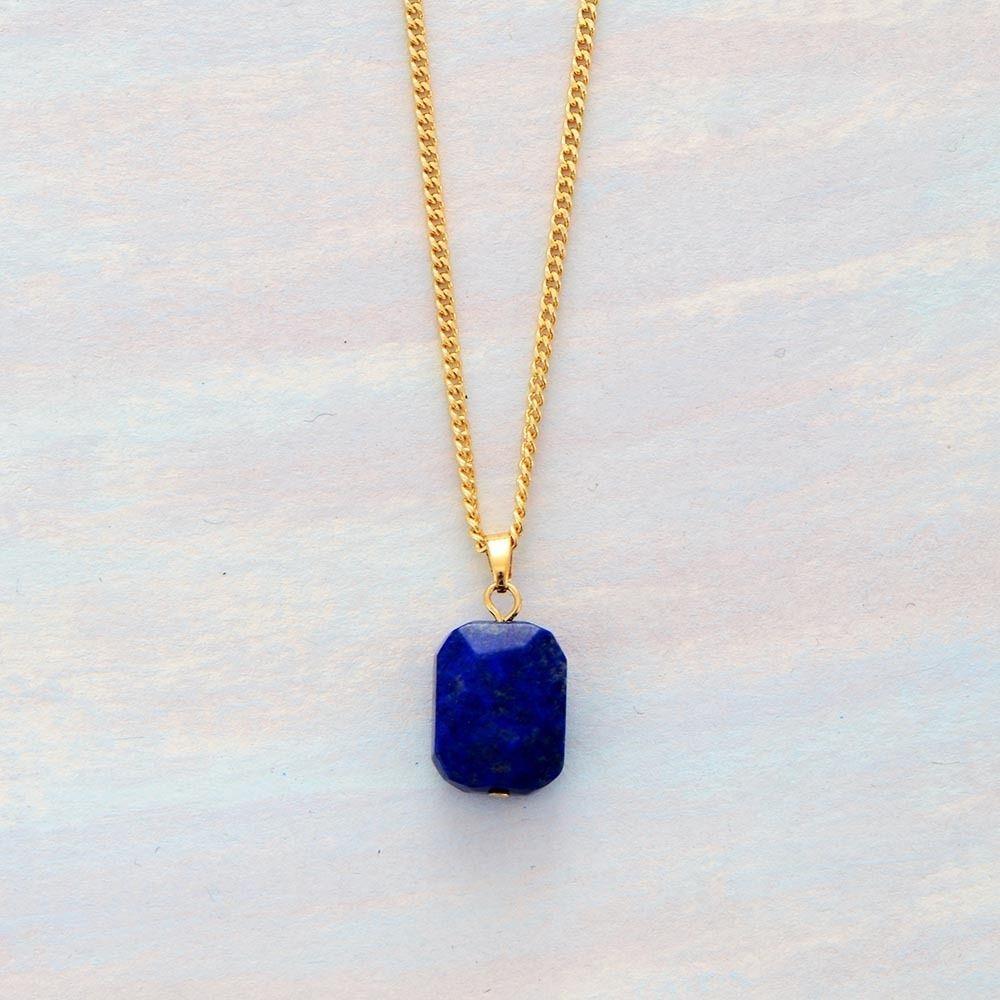 Elegant Lapis Lazuli Crystal Necklace by Worn Within