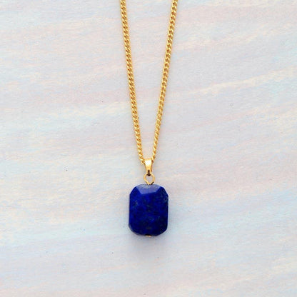 Elegant Lapis Lazuli Crystal Necklace by Worn Within