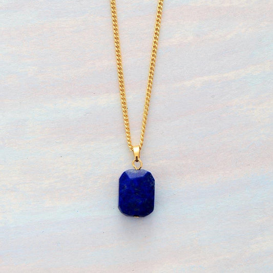 Elegant Lapis Lazuli Crystal Necklace by Worn Within