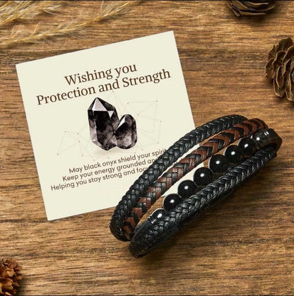 Black Onyx Bead Bracelet by Worn Within
