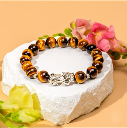 5A Tiger's Eye Pixiu Bracelet by Worn Within
