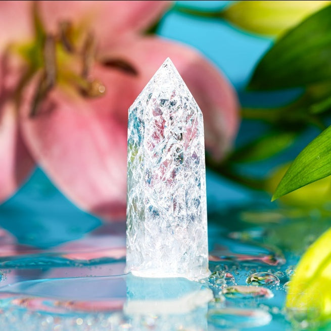 Ice Quartz Crystal Point by Worn Within