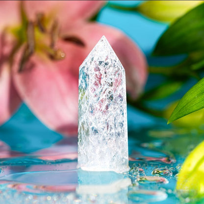 Ice Quartz Crystal Point by Worn Within