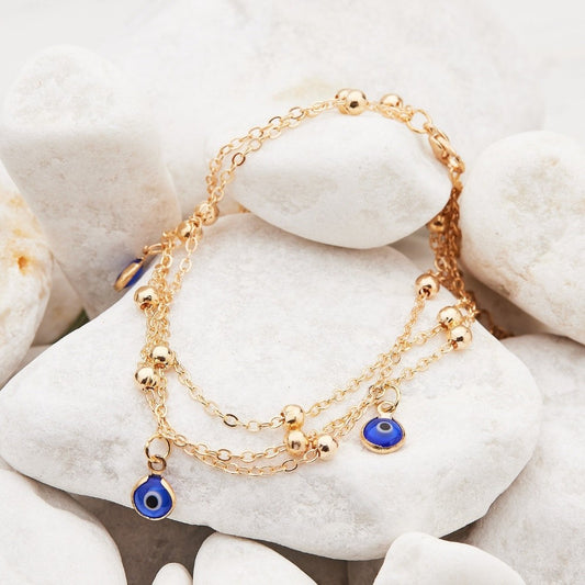 Evil Eye Protection Energy Anklet by Worn Within