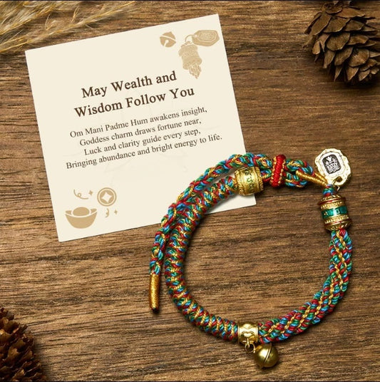 Multicolor Braided String Bracelet by Worn Within