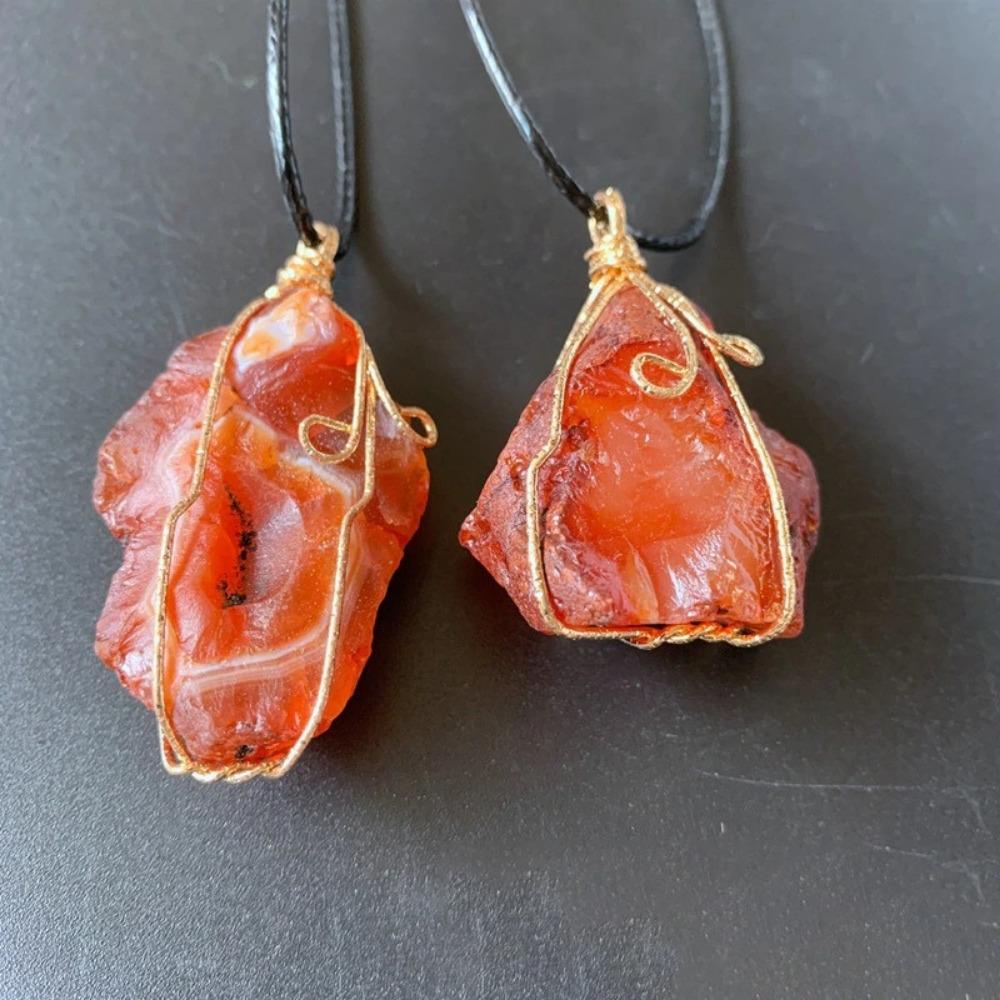 Sunset Raw Carnelian Necklace by Worn Within
