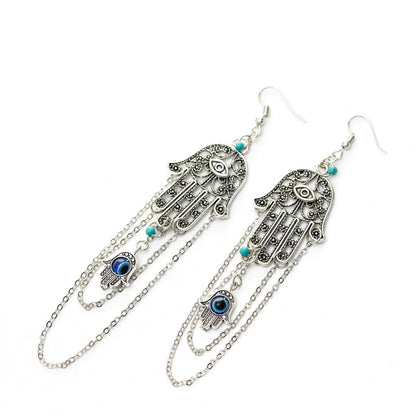 Spiritual Hamsa Evil Eye Earrings